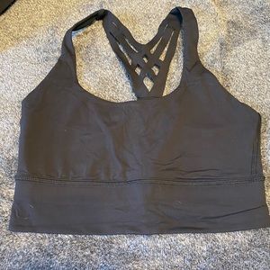Lululemon longline black size 8 bra